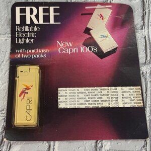 1986 B&W New Capri 100's Refillable Electric Lighter Promo NEW WITH BOX